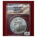 2012 Silver Eagle ANACS MS70 - Initial Release