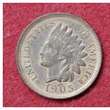 1905 Indian Head Cent - Red & Brown