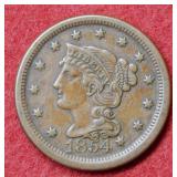 1854 Large Cent