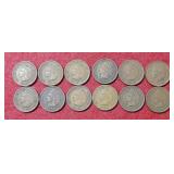 (12) Indian Head Cents
