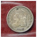 1836 Bust Silver 5 Cent Piece
