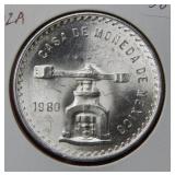 1980 Mexico Silver Onza ***