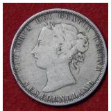 1882 Newfoundland Silver Half Dollar Coin