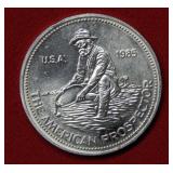 1985 Engelhard 1oz .999 Silver Prospector Round