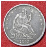 1843 O Seated Liberty Silver Half - No Motto
