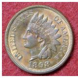1898 Lincoln Wheat Cent - Red & Brown
