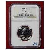 1957 Washington Silver Quarter NGC PF67