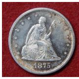 1875 S Twenty Cent Silver Piece