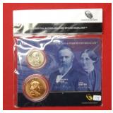 Rutherford Hayes $1 & First Spouse Medal