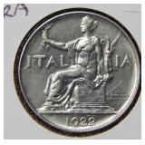 1922 Italy Lira Coin