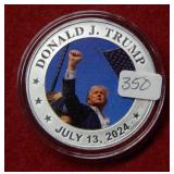 1oz .999 Fine Silver Trump Fight Fight Fight Round