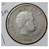1903 India Portuguese Rupia Coin