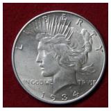 1934 D Peace Silver Dollar Coin