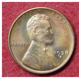 1938 S Lincoln Wheat Cent
