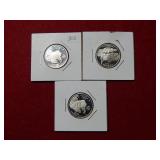 (3) Silver US State Quarters - 2 Alaska - Arizona