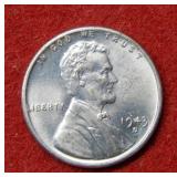 1943 D Steel Cent Coin
