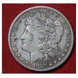 1882 CC Morgan Silver Dollar Coin - Grafitti