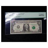 1995 $1 Fed Res Note PMG 64 PPQ