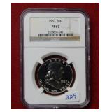 1957 Franklin Silver Half NGC PF67