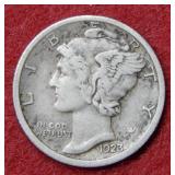 1923 S Mercury Silver Dime