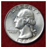 1964 D Washington Silver Quarter