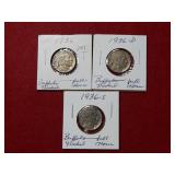 1936 PD&S Buffalo Nickels