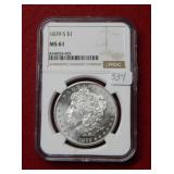 1879 S Morgan Silver Dollar NGC MS61