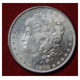1878 Morgan Silver Dollar - 7/8 Tail Feathers