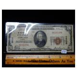1929 $20 National Currency - Chicago Charter Bank