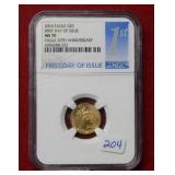 2016 Gold Eagle 30th Anniv NGC MS70 - First Day