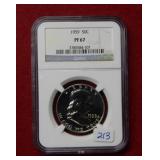 1959 Franklin Silver Half Dollar NGC PF67