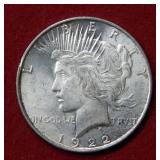 1922 D Peace Silver Dollar Coin