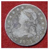 1821 Large Size Bust Silver Quarter