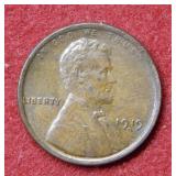 1919 D Lincoln Wheat Cent - Brown