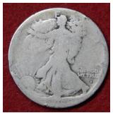 1916 D Walking Liberty Silver Half