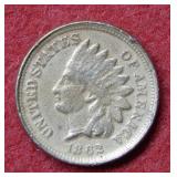 1862 Indian Head Cent Coin - Copper Nickel