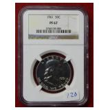 1961 Franklin Silver Half NGC PF67