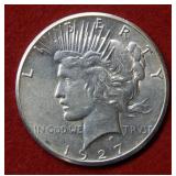 1927 Peace Silver Dollar Coin