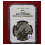 1983 P Olympics Silver $5 Comm NGC MS69
