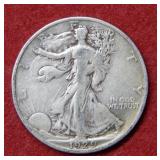 1929 S Walking Liberty Silver Half