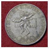 1968 Mexico Silver Olympic Coin