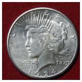 1924 S Peace Silver Dollar
