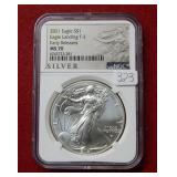 2021 Silver Eagle 1oz NGC MS70 - early releases