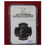 1963 Franklin Silver Half Dollar NGC PF67