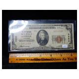 1929 $20 National Currency - Superior Charter Bank