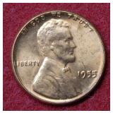 1955 Poor Man's Double Die Lincoln Wheat Cent