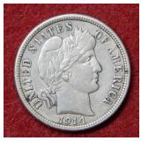 1914 Barber Silver Dime