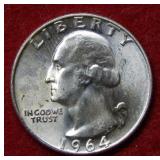 1964 D Washington Silver Quarter
