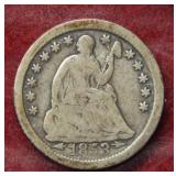 1853 Seated Liberty Silver Half Dime with Arrows