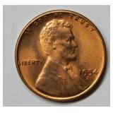 1954 S Lincoln Wheat Cent